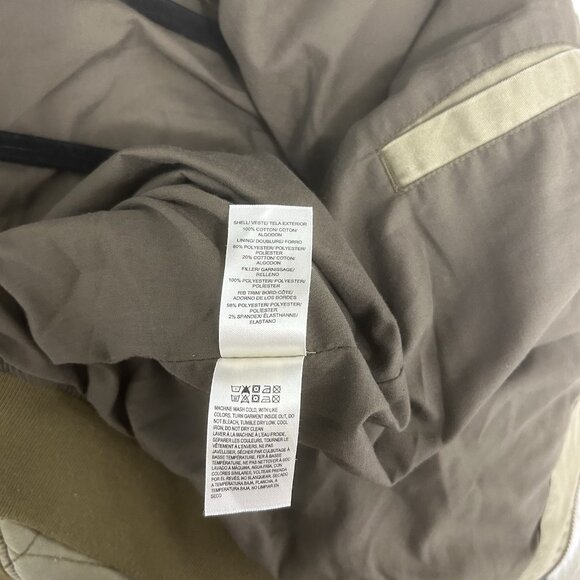 Lucky Brand Quilted Bomber Jacket Men's Military Green Zip Vintage Y2K Size XXL - Picture 10 of 12